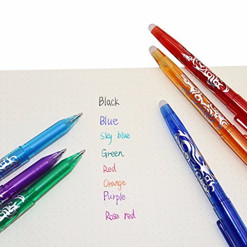 Erasable Gel Pens - 8 Color set, fine point assorted colors 8-Pack by Bild