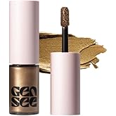 Gen See Mixed Media Metallic Liquid Eyeshadow, Desert Highway – High Shine Molten Metal Eye Color, Featherlight Full Coverage Shimmer, Multi-Use Highlight Makeup, Vegan Cruelty-Free, Made in Italy