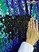 3 Feet 1 Yard Mermaid Flip Up Sequin Reversible Sparkly Stretch Fabric Sold by The Yard for Dress/Decor/Clothing (#24 Green&Black)
