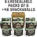 Tom & Luke Healthy Snack Balls - Delicious Dark Mint Chocolate Snacks for Adults, 6 Packs of 8 Balls (3.1 oz each pack)