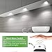 Ustellar Updated LED Under Cabinet Lighting Kit, 510lm, Hand Wave Activated Control Under Counter Lights, Puck Lights, DC 12V Kitchen Lighting, Closet Lights, 6000K Daylight White, Set of 3