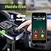 Bluetooth FM Transmitter Car,Wireless Bluetooth 4.2 Hands Free Car Kit with Dual Fast Charger Flexible Neck Support U-Disk/Micro SD MP3 Player AUX in/Out Stereo Radio Adapter for iPhone Samsung etc