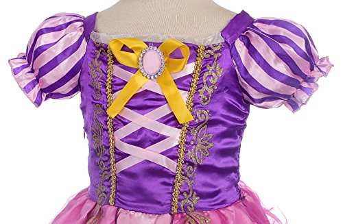 Dressy Daisy Girls' Princess Rapunzel Dress up Fairy Tales Costume Cosplay Party Size 4T