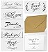 50 Thank You Cards Bulk Box –Premium 300gsm Paper –For Wedding, Baby Shower, Graduation –6 Elegant Designs For Women and Men –w/ Envelopes For Small Gift – Blank Back For Personalized Thank-You Notes