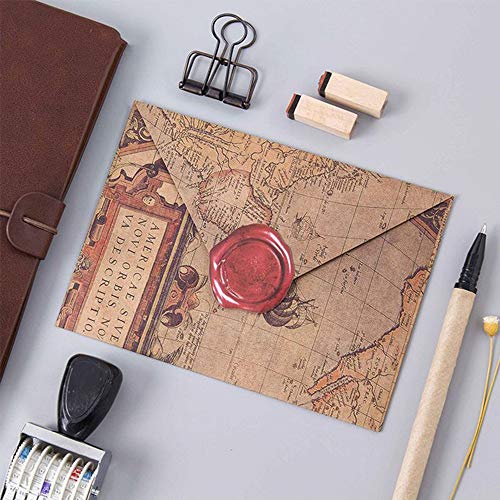 135 Pcs/3 Sets Vintage Wax Stamp Stickers Self Adhesive PVC Sticker Round Shaped Envelope/Bag Seal Decor with Box by EORTA for Diary Planner Craft Scrapbook DIY Gift, Kids, Students, Wax Stamp Theme - Thumbnail 3