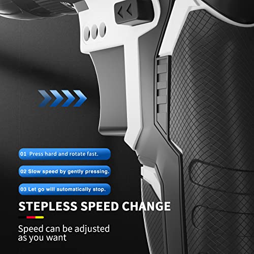 Cordless Power Drill Set Electric Screwdriver Drill Set with 2-Variable Speed, 25+1 Torque with Led Light,21V Li-ion Battery&Fast Charger,3/8