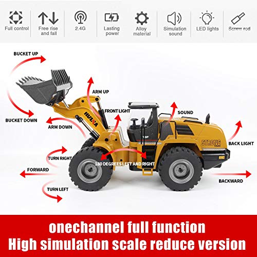 Tongli 583 114 scale metal rc wheel loader toy construction