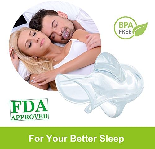 Anti Snoring Devices, Stop Snoring Solution Tongue Retaining Device Sleep Aid Night Snore Stopper Reducing with Case for Natural and Comfortable Sleep