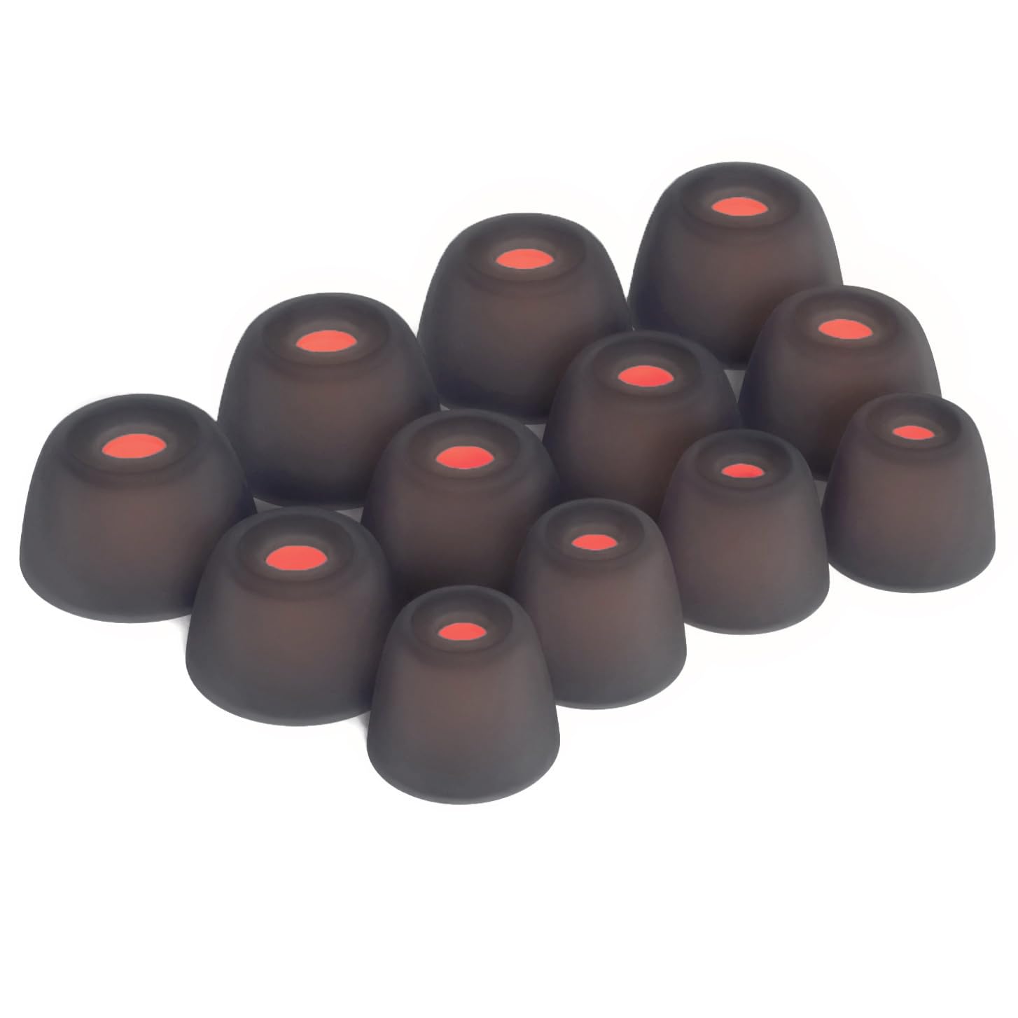 Okuli Set of 12 Silicone EarBuds Ear Tips For JBL Tune 230NC TWS, Live Pro+ Earphones in Black