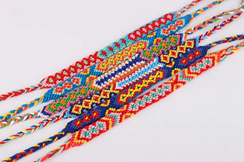 Mooerca 16 PCS Colorful Nepal Woven Friendship Bracelets, Braided Ankle Bracelets, Bracelets fit for Girls, Women, Kids, and Men - Adjustable - Mix Color Random - Thumbnail 3