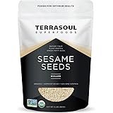 Terrasoul Superfoods Organic Hulled Sesame Seeds, 2 Lbs - Perfect for Tahini | Gluten-free | Raw