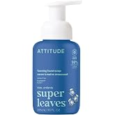 ATTITUDE Foaming Hand Soap for Kids, EWG Verified, Blueberry, 10 oz | Fun Foam, Easy for Small Hands, Moisturizing, Dermatologically Tested, 98% Naturally Derived, Vegan, Liquid Hand Wash