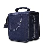 Hiware Denim CD/DVD Wallet Case - 60 Capacity CD Holder for Car, Home, Office or Travel Use (Blue)