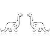 POPLYKE Sterling Silver Cute Animal Stud Earrings for Women Ladybug/Fox/Dinusaur/Frog Earrings Jewelry Gifts