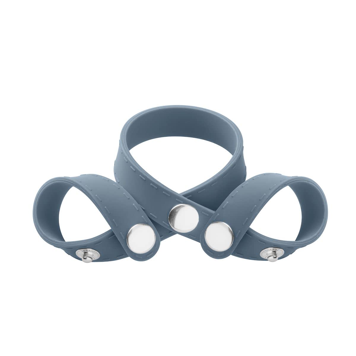 Boners Adjustable 8-Shape Cockring and Ball Splitter, Dark Grey
