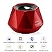 Bluetooth Speakers, beegod Mini Diamond Bluetooth Wireless Stereo Speaker with Mic For Phone and AUX Line In (Red)