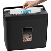 Woolsche Paper Shredder for Home,5 Sheet Desktop Cross Cut with 2.38-Gallon Basket Shredder,P-4 Security Level, 4-Mode Design, Shreds Paper/Credit Card - Durable, with Jam Proof Function for Home