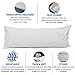 Comfort Crazy Microfiber Body Pillow Cover - Hidden Zipper Enclosure. Wide Pillowcase Opening. Soft. Durable, Long Lasting Construction. White