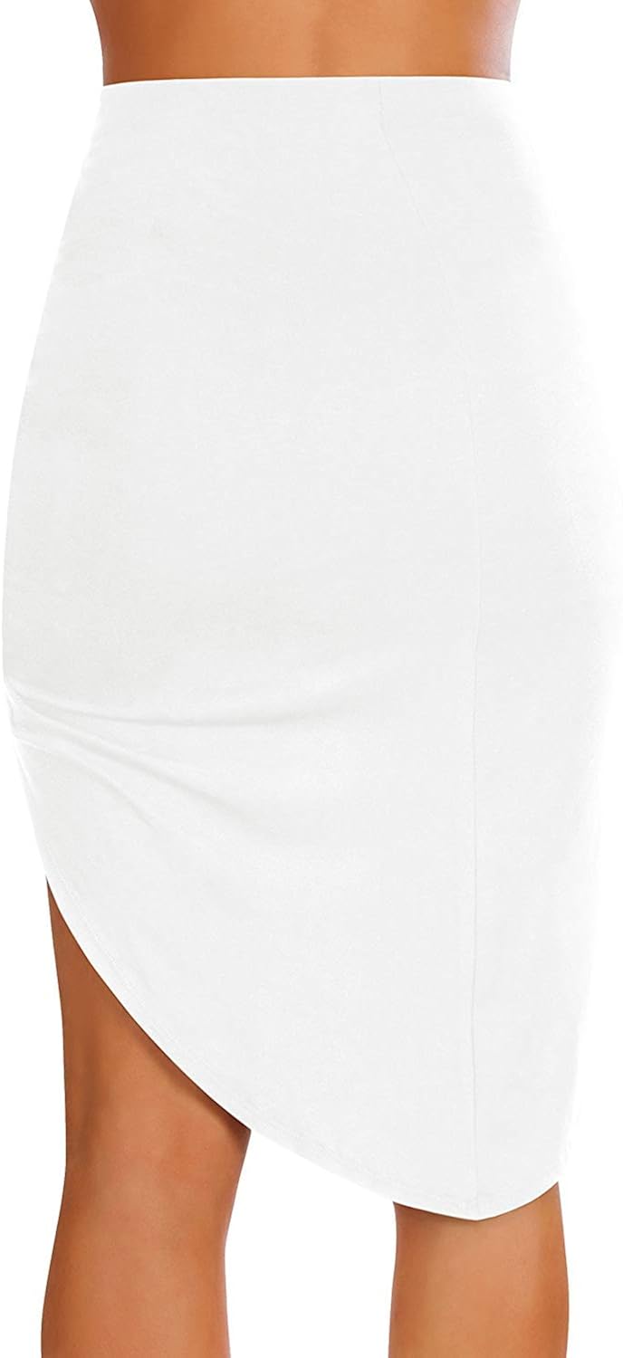 Sexy Mini Skirts for Women Bodycon High Waisted Boho High Low Pencil Summer Skirt. Beach,Office,Clubwear,Date Nightout: Clothing