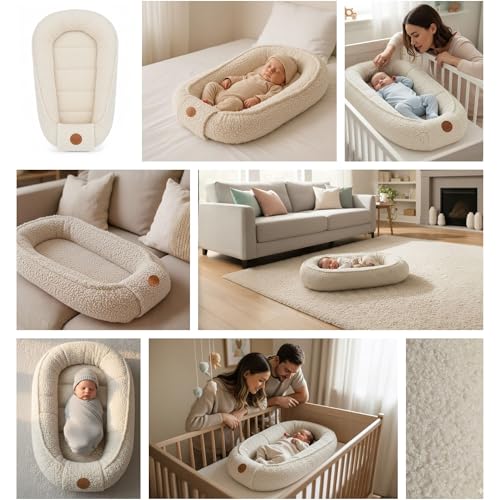 Totsy Baby Babynest Portable Baby Cot Sleeping Bag - Baby Cot Sleeping Bag Cosy Cuddly Boy Girl Newborn Nido Cream