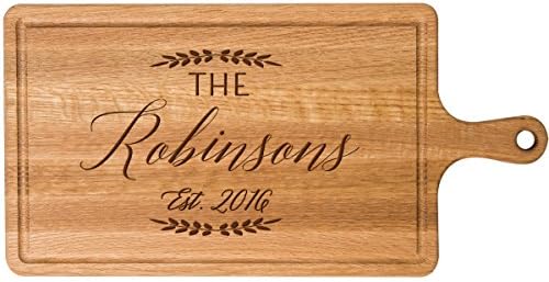 Personalized Cherry Cutting board with Family Last Name Wedding Gift ideas for Him Her Couple Cheese Chopping Board established signs with dates by Dayspring Milestones