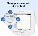 PetSafe Manual-Locking Cat Flap 4-Way Lock White Energy Efficient view 3