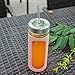 Kodrine 20oz Glass Tumbler with Straw and Lid Reusable Ice Coffee Cup- BPA Free Pink