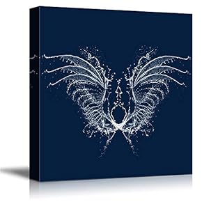 Canvas Wall Art Dynamic Water Splash Butterfly Canvas Prints Home Artwork Decoration for Living Room,Bedroom - 12x12 inches