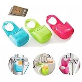 E'Plaza Convenient Sponge Holder Sink Holder Soap Dish Clean & Dry Soap Holder Kitchen Gadget Organizer (3 single)
