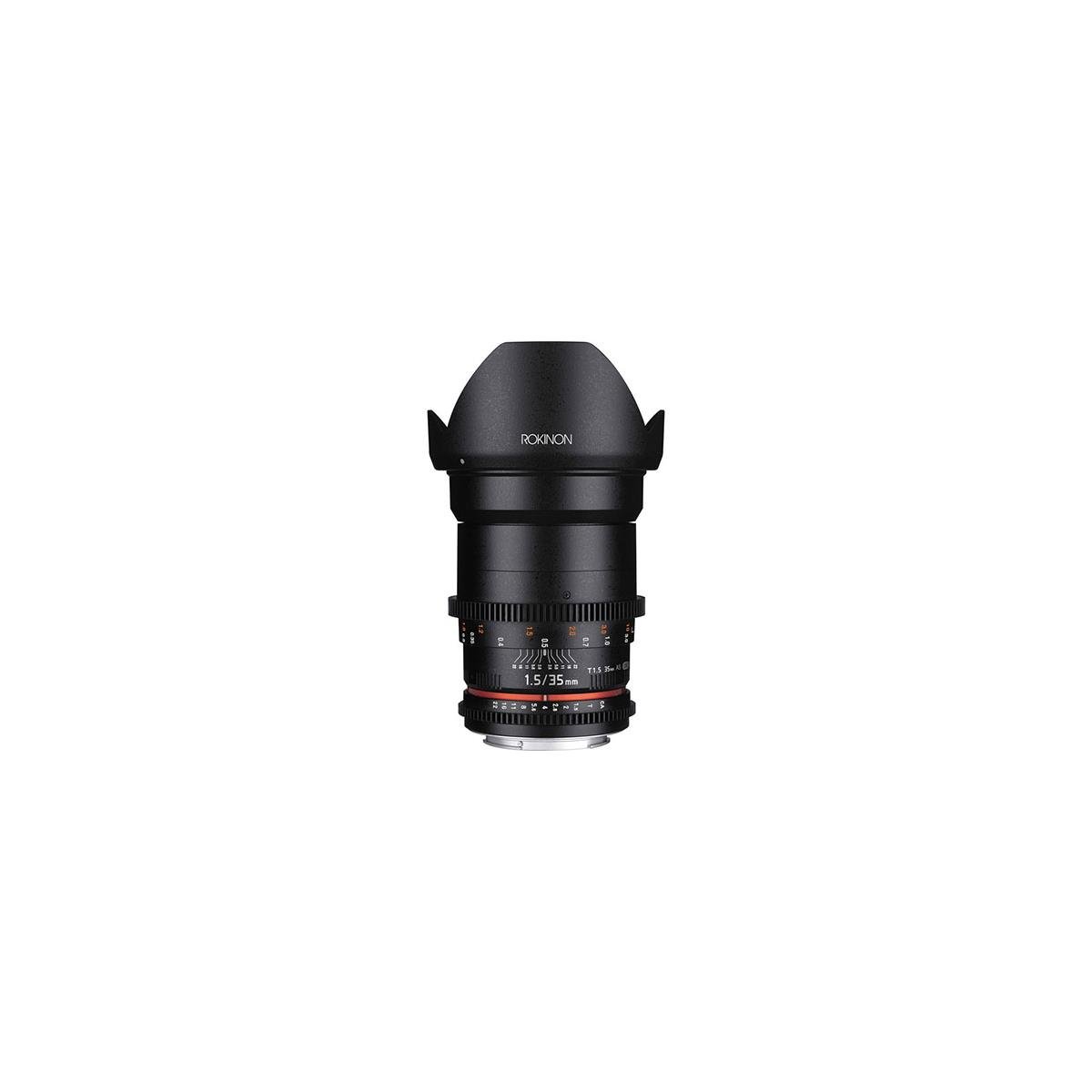 Rokinon Cine DS DS35M-N 35 mm T1.5 AS IF UMC Lente gran angular de cine de fotograma completo para Nikon