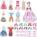 SOTOGO 100 Pcs Doll Clothes Hangers Doll Clothes Hangers Plastic Little Hangers
