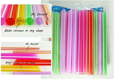 6.5" 50 pcs Boba Drinking Straws Party Smoothies Cocktail Milk Shakes Tea Bubble Jumbo Fat Giant