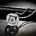 T400 925 Sterling Silver Pendant Necklace Dancing Diamond Stone Made with Swarovski Zirconia Women Gift