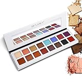 DE'LANCI Pro Eyeshadow Palette Makeup, Shimmer + Matte 16 Colors - Highly Pigmented – Multi-color Collection Eye Shadows Set