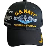 U.S. Navy Submarine Emblem Submarine Veteran Submarine Veteran on The Bill. (Black)