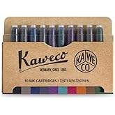 Kaweco Fountain Pen 10-Pack Ink Cartridges in 10 Colours for Cartridge Fountain Pens with Short Standard Cartridges | Set of 10 Fountain Pen Ink Cartridges | Ink Set in Multiple Colours