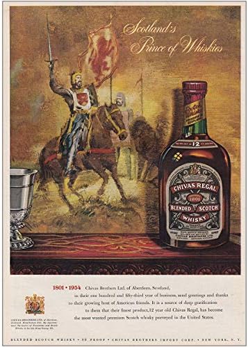 1954 Chivas Regal: Scotlands Prince of Whiskie, Chivas Print Ad