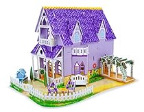 Melissa & Doug Pretty Purple Dollhouse 3-D Puzzle (16 x 10.75 x 10.75 inches, 100+ pcs)