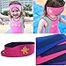 SUIEK Swimming Headband - Free Swimming Earplugs a Pair (Rose Red, M: 6 M- 3 Years, Head Size 13.5