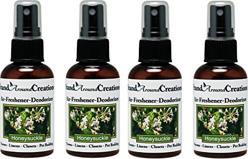 Set of 4 - Concentrated Spray For Room/Linen / Room Deodorizer/Air Freshener - 2 fl oz - Scent - Honeysuckle/Jasmine