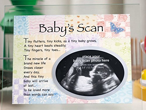 babys scan glass picture frame with memorable words