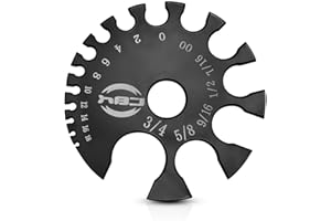Pierced Owl Body Jewelry Piercings Gauge Measurement Wheel, Black Acrylic - MM & Gauges, Acrylic