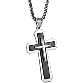 Rehoboth Fashion Polished Diverse Christian Men and Women Religious Cross Pendant Necklace Stainless Steel 24 Inch Chain