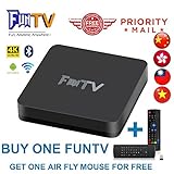 GD 2018 Newest FUNTV Box Chinese HK Taiwan Live tv+Free Small 2.4G Wireless Keyboard Air Mouse！！！