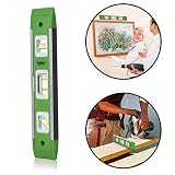 WilFiks Torpedo Level, 9" Inch Leveling Tool With Magnetic Shock Resistant, Aluminum Alloy Leveler With 3 Different High Visibility Vials, Include 45, 90, 180 Degrees Angles, And Overhead Viewing Slot