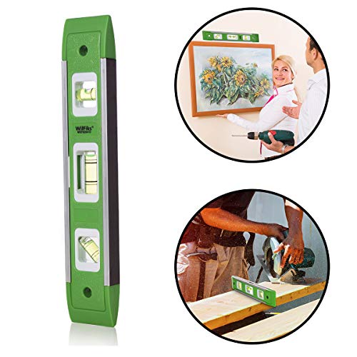 image for WilFiks Torpedo Level, 9” Inch Leveling Tool With Magnetic Shock Res