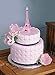 SICOHOME Eiffel Tower Cake Topper,Pink,7.0