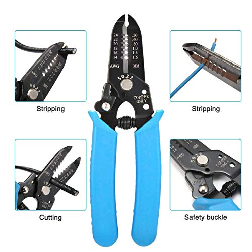 LIUMY 15 in 1 Soldering Iron Kit, 60W Adjustable Welding Iron︱Digital Multimeter︱5pcs Soldering Iron Tips︱Electrical Pen︱Double Screwdriver︱Soldering Station︱Wire Stripper Cutter︱Heat Shrink Tube