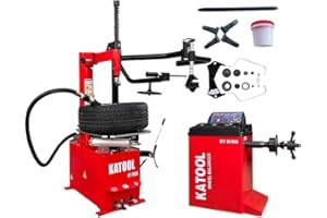 KATOOL 2.0HP Tire Changer Machine Combo Bead Blaster with Assist Arm Tire Machine Wheel Balancer Machine Tire Changer Wheel Changers Machine