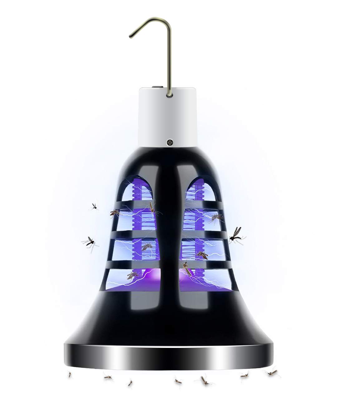 Bug Zapper Bulb- [2018 Upgraded] 2 in 1 Mosquito Killer Lamp & LED Night Light / USB and Solar Charging / Lightweight Lantern for Indoor / Outdoor, Home / Camping